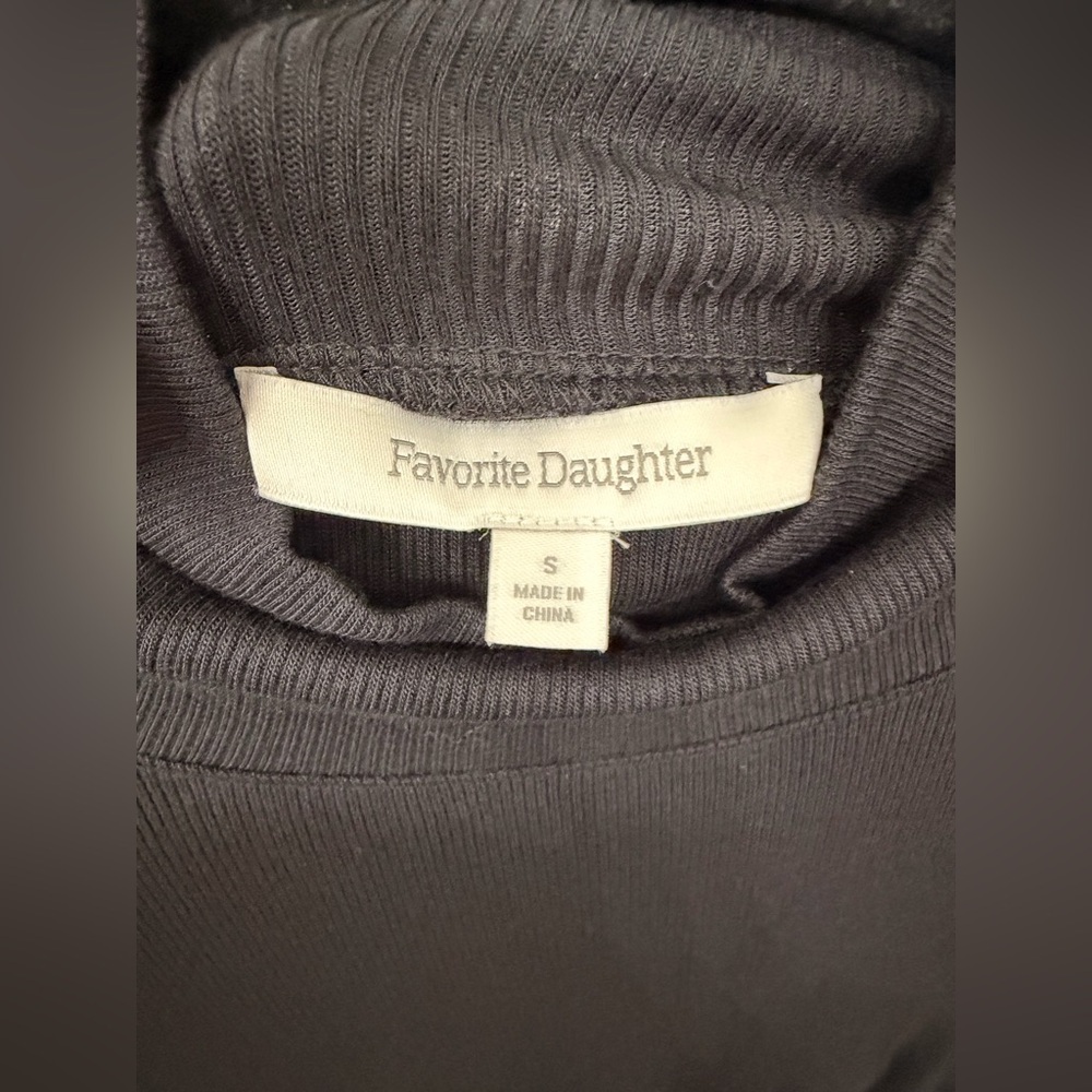Favorite Daughter The Ribbed Long Sleeve Turtleneck Black Size Small - Picture 8 of 9